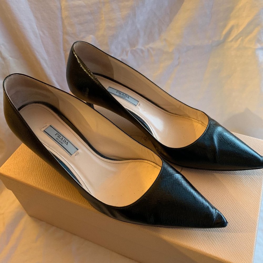 Prada kitten heel pumps